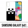 Custodia per Samsung Galaxy A41 - Logo bianco sporco