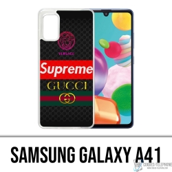 Coque Samsung Galaxy A41 - Versace Supreme Gucci