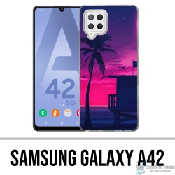 Custodia per Samsung Galaxy A42 - Viola Miami Beach