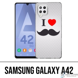 Samsung Galaxy A42 Case - Ich liebe Schnurrbart