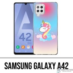 Custodia per Samsung Galaxy A42 - Unicorno nuvola