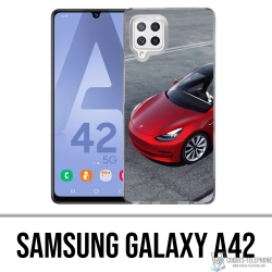 Samsung Galaxy A42 Case - Tesla Model 3 Red