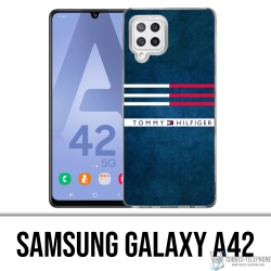 Custodia per Samsung Galaxy A42 - Righe Tommy Hilfiger