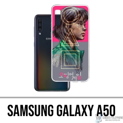Funda Samsung Galaxy A50 - Chica Fanart de Squid Game