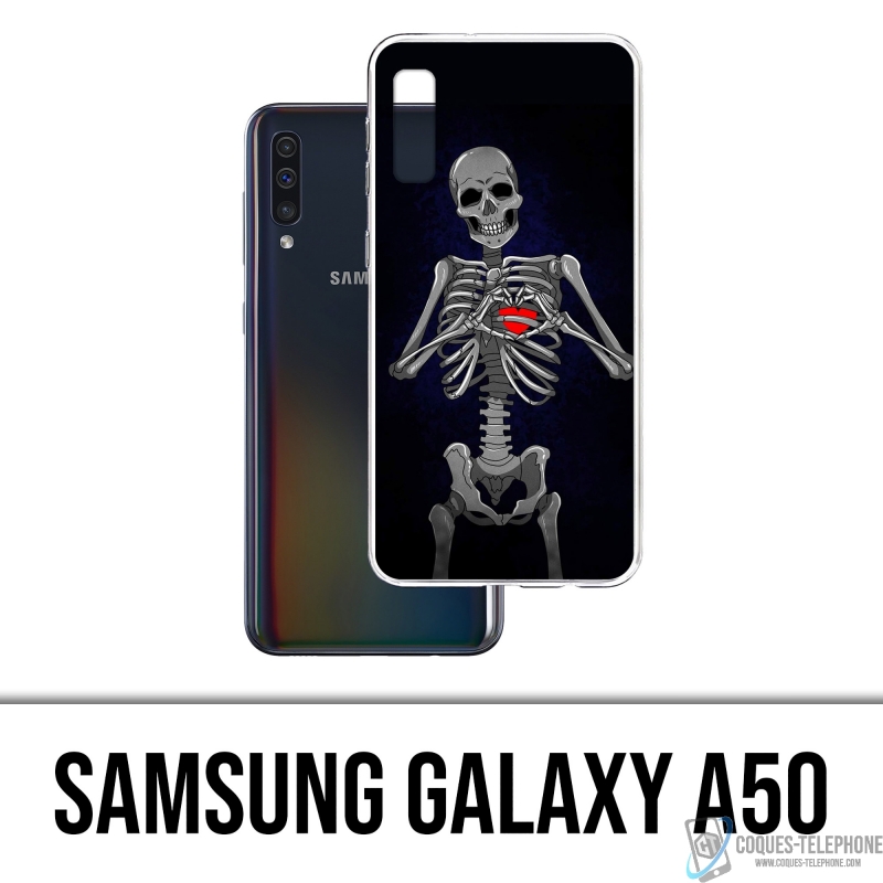 Coque Samsung Galaxy A50 - Coeur Squelette