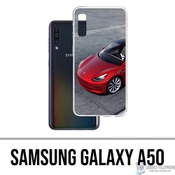 Coque Samsung Galaxy A50 - Tesla Model 3 Rouge