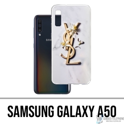 Samsung Galaxy A50 case - YSL Yves Saint Laurent Marble Flowers