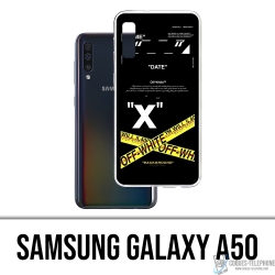 Coque Samsung Galaxy A50 - Off White Crossed Lines