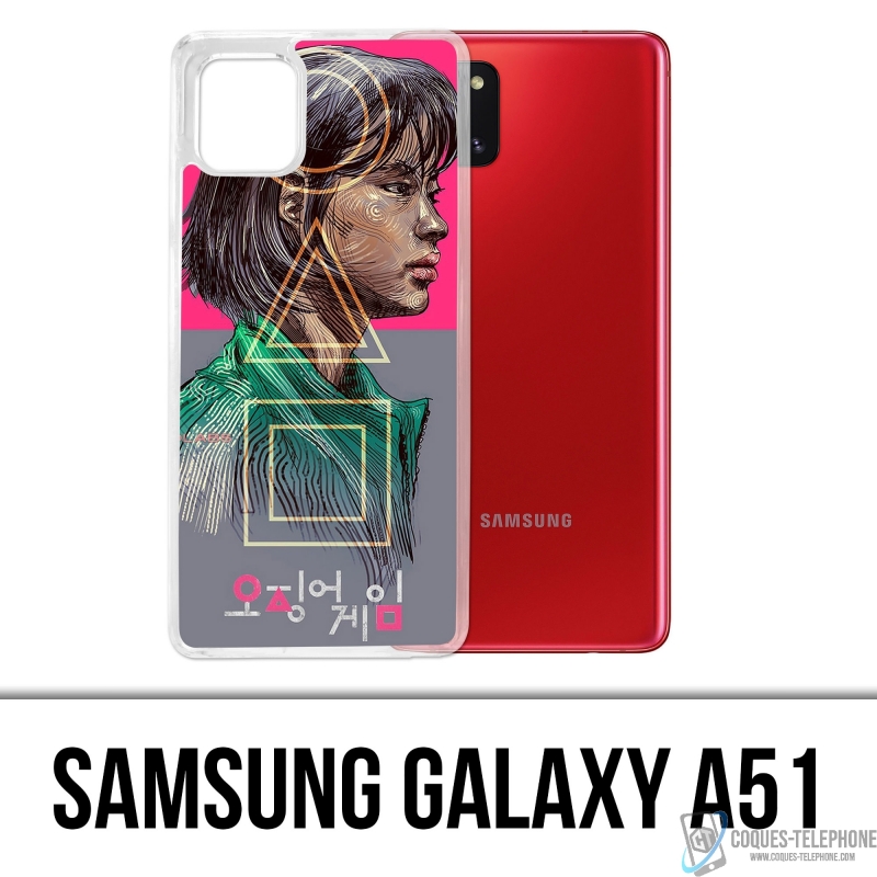 Custodia Samsung Galaxy A51 - Ragazza gioco calamari Fanart