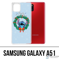 Cover Samsung Galaxy A51 - Stitch Merry Christmas