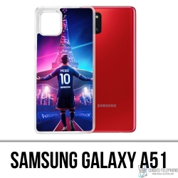 Coque Samsung Galaxy A51 - Messi PSG Paris Tour Eiffel