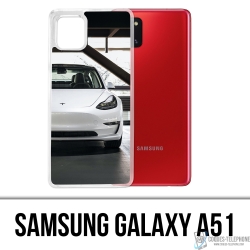 Samsung Galaxy A51 Case - Tesla Model 3 Weiß
