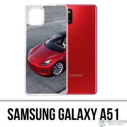 Coque Samsung Galaxy A51 - Tesla Model 3 Rouge