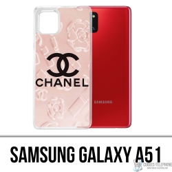 Funda Samsung Galaxy A51 - Fondo Rosa Chanel