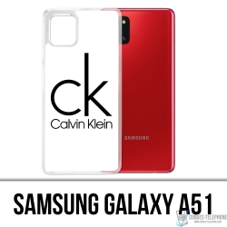 Custodia Samsung Galaxy A51 - Logo Calvin Klein Bianco