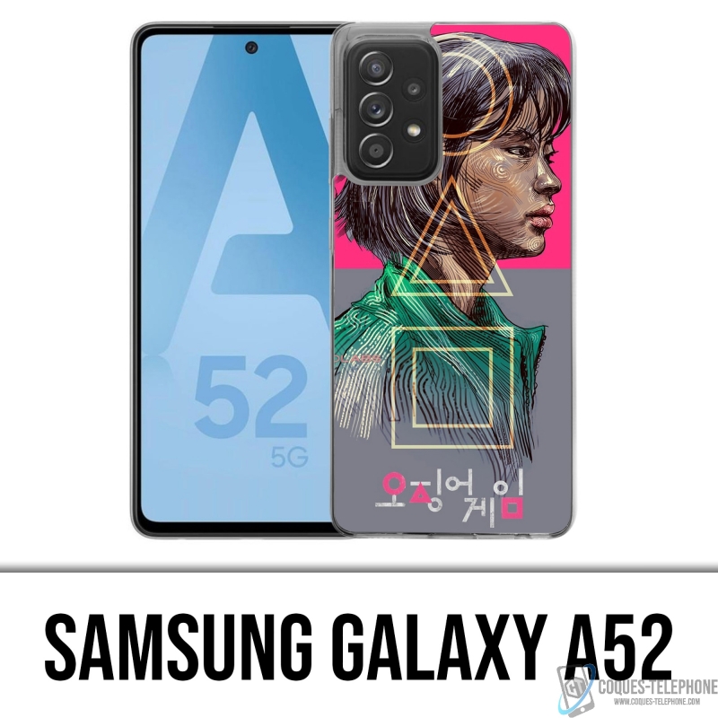Custodia Samsung Galaxy A52 - Ragazza gioco calamari Fanart