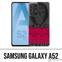 Cover Samsung Galaxy A52 - Agente dei cartoni animati del gioco del calamaro
