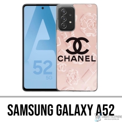 Custodia Samsung Galaxy A52 - Sfondo rosa Chanel