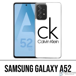 Custodia Samsung Galaxy A52 - Logo Calvin Klein Bianco
