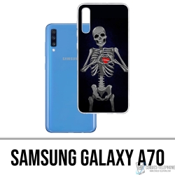 Coque Samsung Galaxy A70 - Coeur Squelette