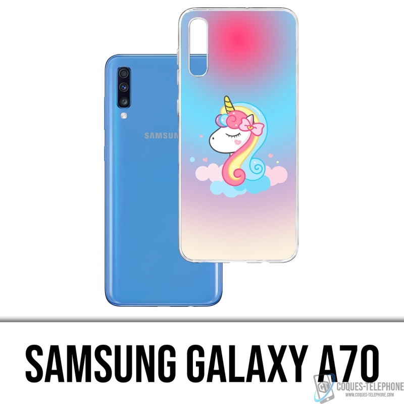 Coque Samsung Galaxy A70 - Licorne Nuage