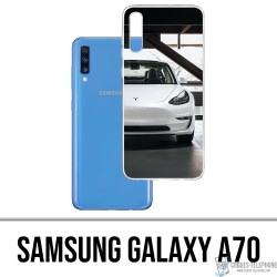 Funda Samsung Galaxy A70 - Tesla Model 3 Blanca