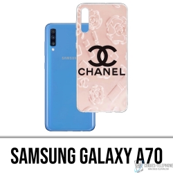 Samsung Galaxy A70 Case - Chanel Pink Background