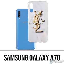 Custodia per Samsung Galaxy A70 - YSL Yves Saint Laurent Marble Flowers