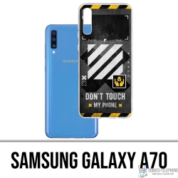 Custodia per Samsung Galaxy A70 - Bianco sporco incluso il telefono touch