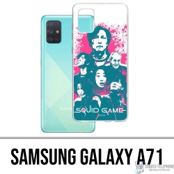 Samsung Galaxy A71 Case - Squid Game Characters Splash