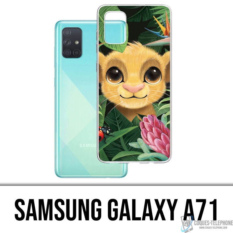 Custodia Samsung Galaxy A71 - Disney Simba Baby Leaves