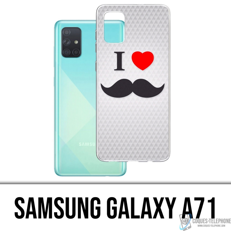 Samsung Galaxy A71 case - I Love Mustache