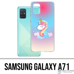 Custodia per Samsung Galaxy A71 - Unicorno nuvola