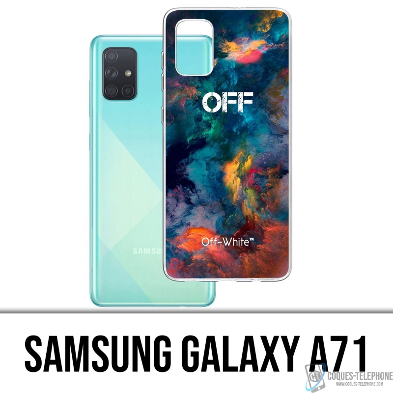 Custodia per Samsung Galaxy A71 - Nuvola di colore bianco sporco