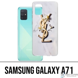 Samsung Galaxy A71 Case - YSL Yves Saint Laurent Marble Flowers