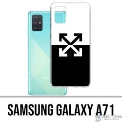 Custodia per Samsung Galaxy A71 - Logo bianco sporco