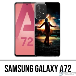 Custodia per Samsung Galaxy A72 - Joker Batman in fiamme
