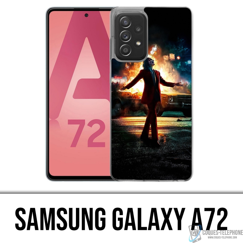 Coque Samsung Galaxy A72 - Joker Batman On Fire