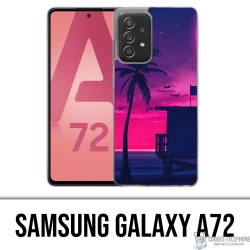 Custodia per Samsung Galaxy A72 - Viola Miami Beach