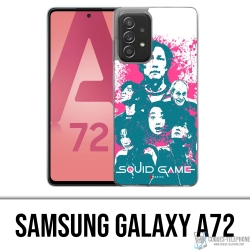 Funda Samsung Galaxy A72 - Splash de personajes del juego Squid