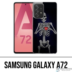 Coque Samsung Galaxy A72 - Coeur Squelette