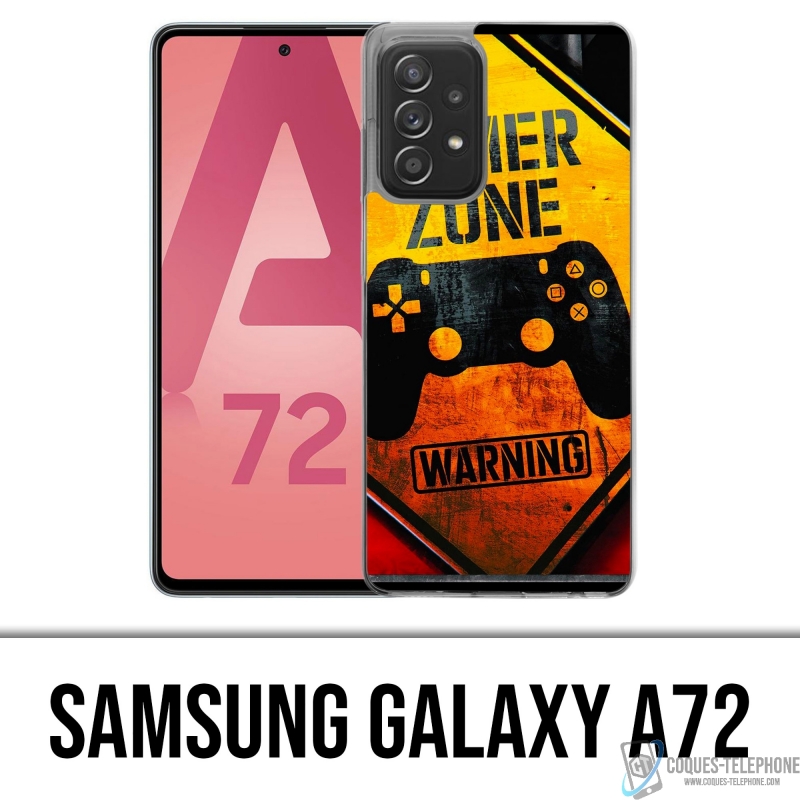 Samsung Galaxy A72 Case - Gamer Zone Warning