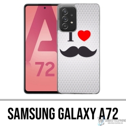 Samsung Galaxy A72 Case - Ich liebe Schnurrbart