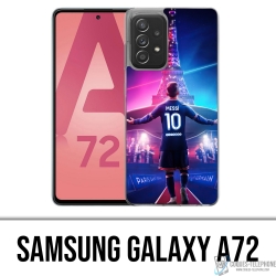Cover Samsung Galaxy A72 - Messi PSG Parigi Torre Eiffel