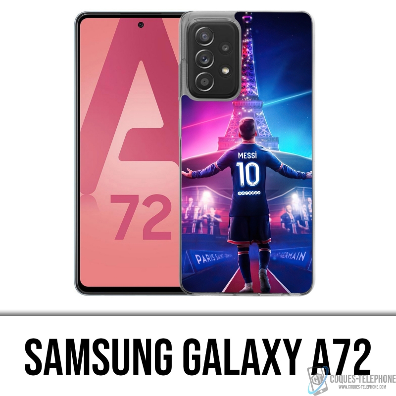 Samsung Galaxy A72 Case - Messi PSG Paris Eiffelturm
