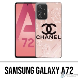 Custodia Samsung Galaxy A72 - Sfondo rosa Chanel