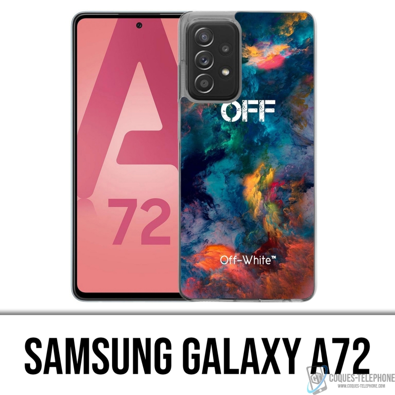 Custodia per Samsung Galaxy A72 - Nuvola di colore bianco sporco