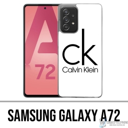Custodia Samsung Galaxy A72 - Logo Calvin Klein Bianco