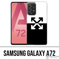 Custodia per Samsung Galaxy A72 - Logo bianco sporco