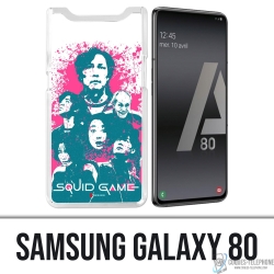 Funda Samsung Galaxy A80 / A90 - Splash de personajes del juego Squid